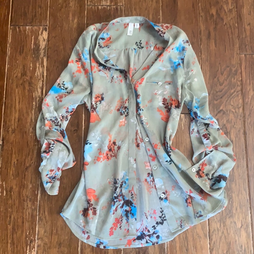 Kut button down chiffon